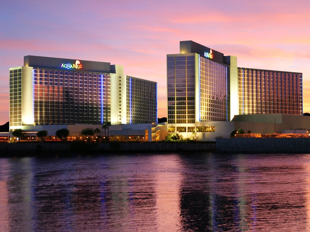 The Aquarius Casino Resort largest hotel on the Colorado River in Laughlin Nevada
