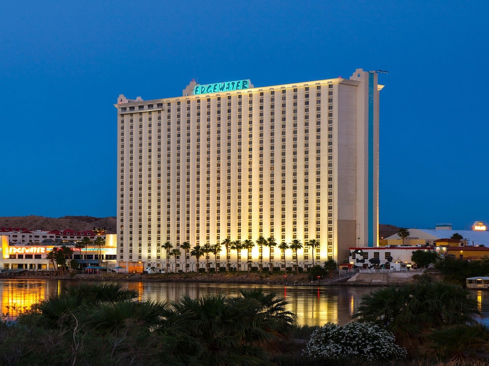 Edgewater Hotel & Casino Resort riverside tower on the Colorado River in Laughlin Nevada